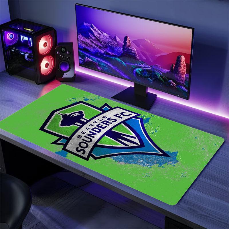 FC Seattle Sounders Mouse Pad, Large Gaming Desk Mat, Non-slip XXL Mousepad for Laptop & Tablet, Mini PC Playmat with Stitched Edges