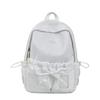 Cute Bowknot Backpack for Women Large Capacity Nylon School Backpack Kawaii Travel Daypack Casual College Bookbag