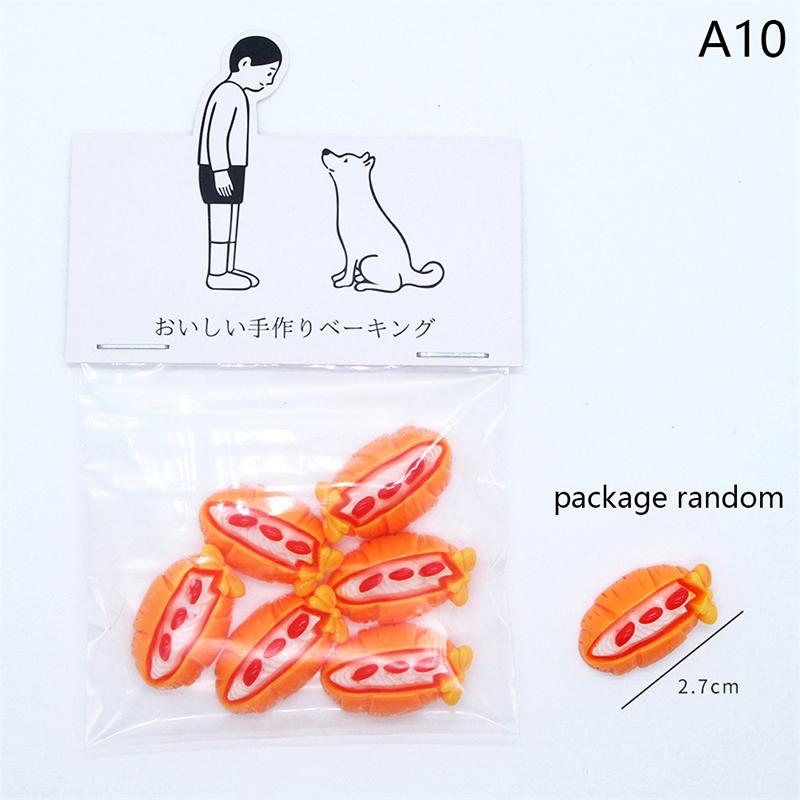 1 Bag 1/12  Miniature Simulation Bread Fruits Dollhouse Miniature Food Breakfast Snack Dessert Cookie Donuts Candy Kitchen Toys