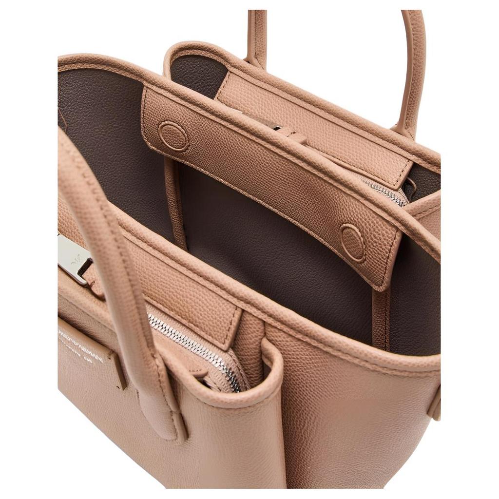 Emporio Armani Logo-Detail-Aufnäher Tragetasche Damen Tragetaschen Braun EW002328AF17799M1188