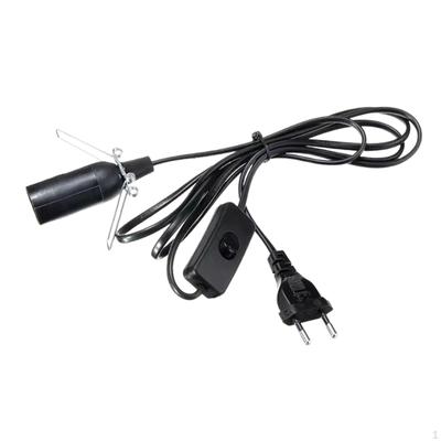 E14 Light Socket DIY Making Home Decor 1.8M Wire for Desktop Balcony Office Black