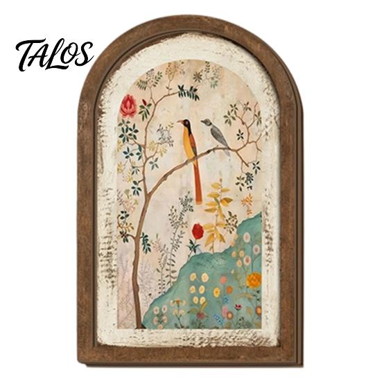 Rustic Tulip Wall Signs Pastoral Wooden Sign, Decorative Tabletop Display Pieces, Retro Style Art French Arched Pendant for Farmhouse Bedroom