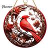 Natural Atmosphere Wall Decor Colorful Hummingbird Hanging Decoration, Stained Acrylic Suncatcher for Window Translucent Art Piece Decor, Decorative