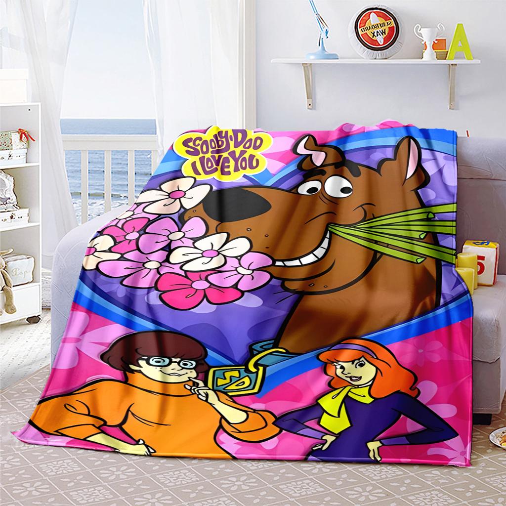 Scoobydoo Love Plush Blanket Soft Comfortable All Seasons Suitable Sofa Office Nap Travel Festive Gift