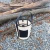 Leather Canvas Bucket Bag / Black