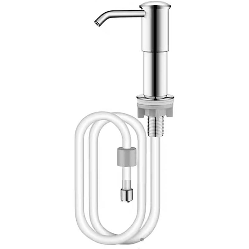 

Kitchen Sink Soap Dispenser Stainless Steel HauSun Countertop Pump Head with Extension Tube Kit Extra Long Hose