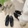 Spring and Autumn Large Size Small Leather Shoes Women's Shoes Flat Bottom Pointed Retro Casual Versatile British Style Light Business Style
