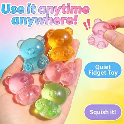 Little Bear Squeeze Toy Soft TPR Fidget for Stress Relief Realistic Gummy Candy Design Slow-Rising Toy Novelty Gift for Anxiety Party Favors