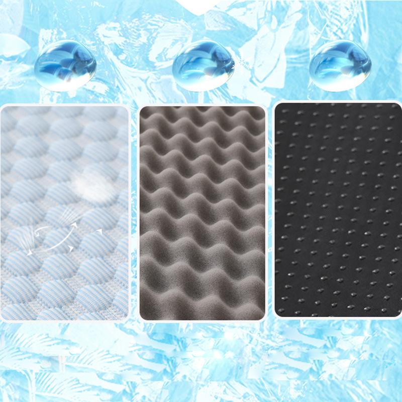 Kühlende Hundebettmatte, abnehmbares Haustier-Schlafbett für kleine und mittelgroße Hunde, atmungsaktive Kühlmatte aus Eisseide, Hundezubehör