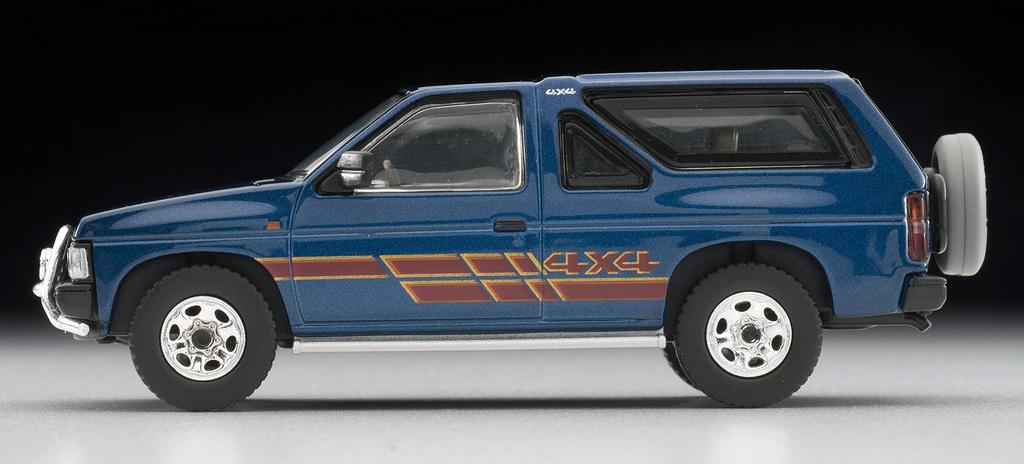Tomica Limited Vintage Neo Nissan Terrano R3M with optional navy finished 1/64 LV-N63c parts, blue, model.
