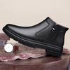 Autumn Winter Plush Snow Boots New Designer Ankle Boots for Men Fashion Casual Shoe Zipper High Top Man Chelsea Boots Warm Botas