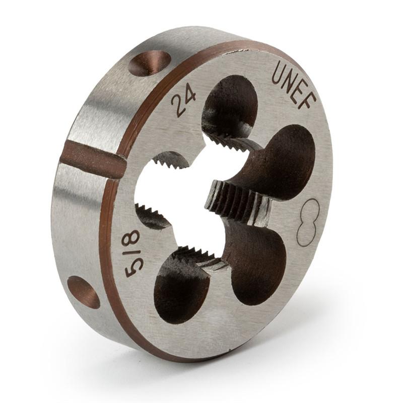 New HSS 1/2-28 UNEF 5/8-24 UNEF Hand Tap Round Die Cut Right Hand Tapping Cutting Tools Metalworking Tap Die Tools Set