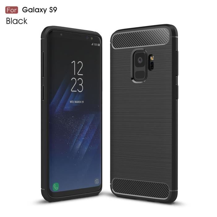 Case - MOONMINI - Samsung Galaxy S9 - Carbon Fiber - Soft TPU - Flexible