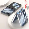 Samsung Z Flip7 Transparent Magnetic Hinge Phone Case with Full Coverage Airbag Protection