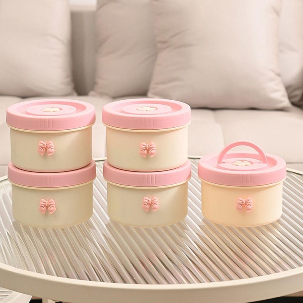 

3 шт. пластиковый круглый ящик для хранения продуктов питания сохраняйте свежесть зерновых культур органайзер для дома 3Pcs