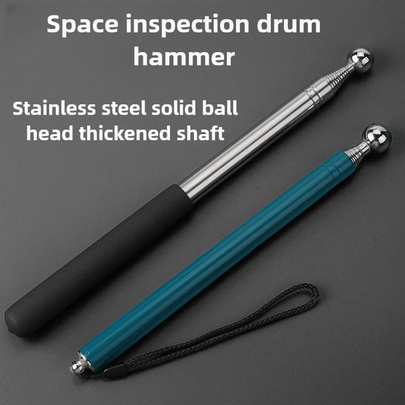 1,6M/2,5M Verdickter Hohlkammer-Trommelhammer Inspektionsraumwerkzeug Teleskopstange Leere Trommelhammer-Prüfer Fliesen Wandprüfungs-Handwerkzeuge