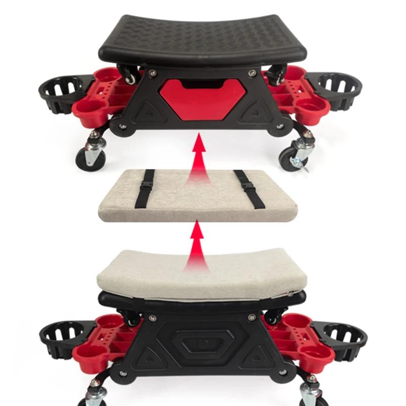 Car Multi-Function Chair Mechanic For Wax Polishing Projects Car Creeper Stool Chair Mobile Creeper Seat Car Wash Supplies Amagi