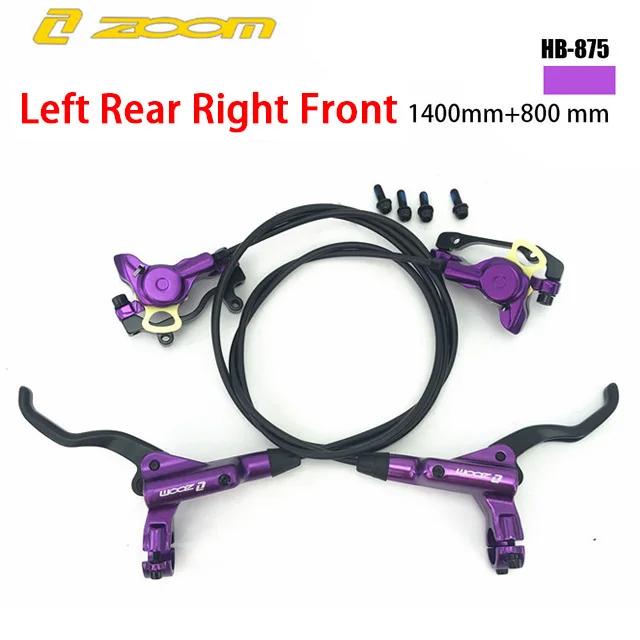 ZOOM HB875 MTB Bike Hydraulic Disc Brake Set 800/1400mm Left Front/Right Rear Mountain Bicycle Oil Pressure