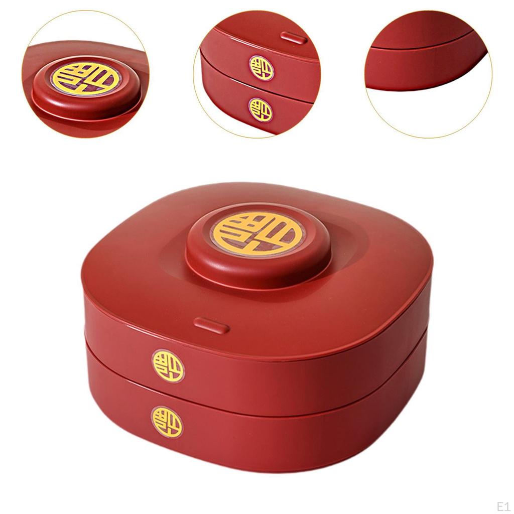 Divided Serving Tray Appetizer Container Dustproof Nut and Candy Storage with Lid for