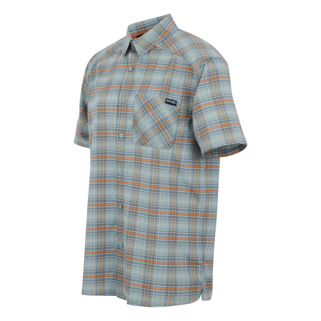 Regatta Mens Begarno Checked Short-Sleeved Shirt