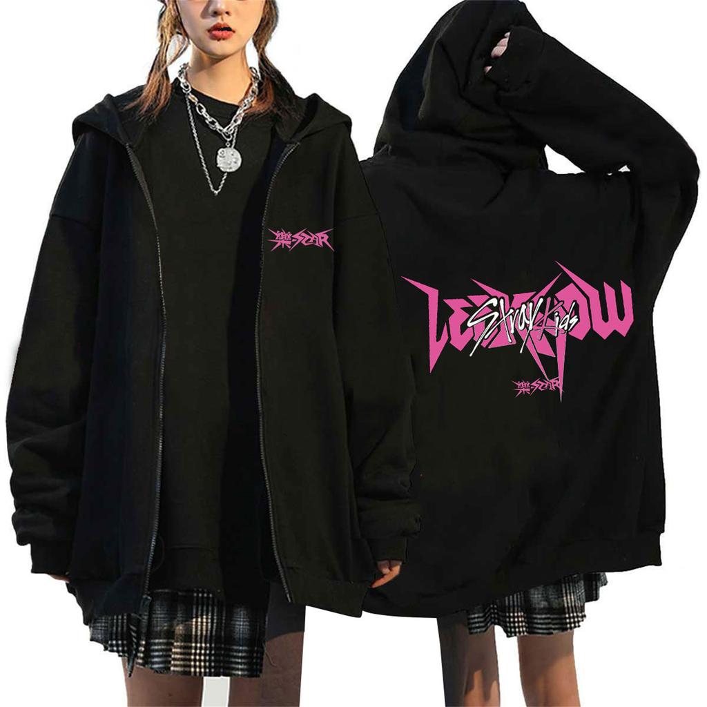 Women's Casual Fashion Printed Long Sleeve Zipper Hooded Sweatshirt