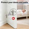 Hinged anti collision door stop 2 sets  adjustable heavy duty design silver white