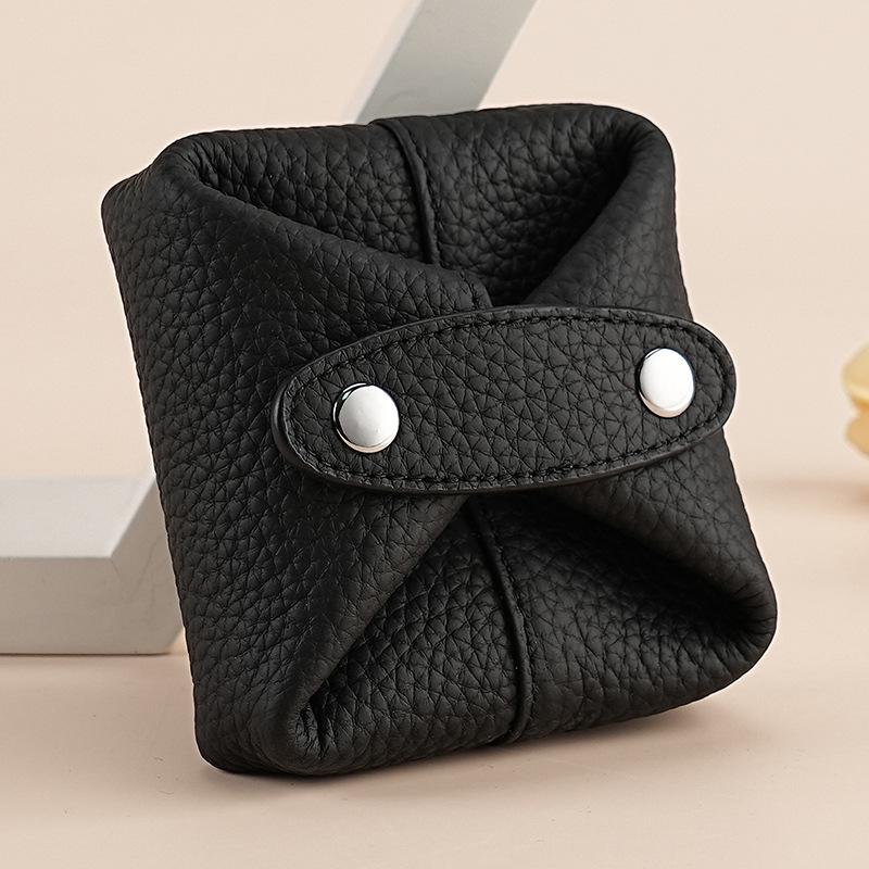 Dámská peněženka na mince a sluchátka z pravé kůže: Měkké, stylové úložiště na drobné, rtěnku a další.