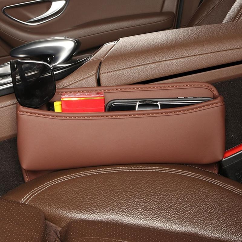 Universal Car Seat Gaps Organizer Not Slip Multiple Layer Storage Box Simple Installation for Phones Key Cards & Beverag