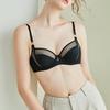 Französische ultradünne Dessous für Damen: Seitliche Unterstützung, Anti-Hänge-Effekt, Weicher Bügel-BH-Set für Brustverkleinerungseffekt.