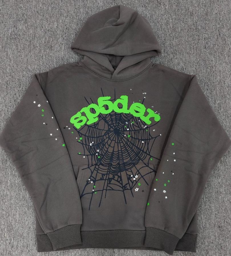 Hanorac Bărbătesc Greu cu Imprimeu Pânză de Păianjen - Trendy, Croială Largă cu Plus de Catifea