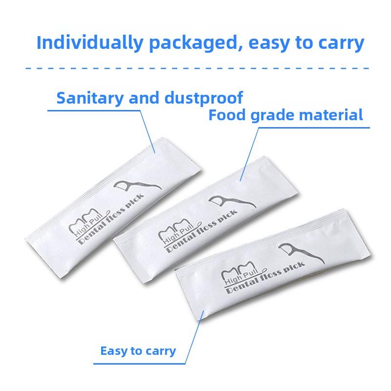 50 Pieces Single-use Individually Packaged High-tensile Strength Ultra-fine Dental Floss Made From Polymer Fibres