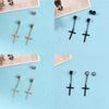 Set of 3 Pairs Non-perforated Magnet Stud Earrings Stainless Steel for Cross Dangling Earrings Clip On Jewelry for Women