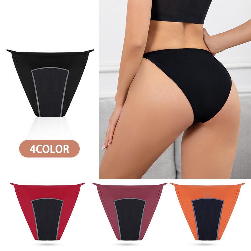 Plus Size Leak-Proof Ice Silk Period Thong for Women