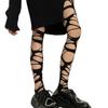 A Pair of Homemade Gothic Punk Style Stockings Hot Girl Subculture Black Hole Stockings Bottoming Pantyhose