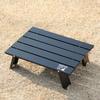 CAPTAIN STAG Outdoor Table Aluminum Roll Table Compact Foldable with Case Matte Black UC-582