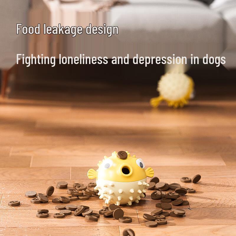 FengGetu Pískací ryba Hračka pro psy na žvýkání se zubním kartáčkem a zvukem