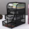 Metal Desk Organizer 3 Drawers Office Desk Organizer Desk Accessories Organizer  For Office