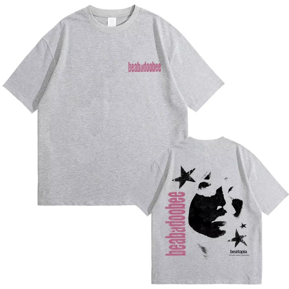 

Футболки с принтом лица Beabadoobee Мужская Женская Одежда Хип-хоп Мода Поп-музыка Футболки Рубашка Унисекс Повседневная Хлопок Винтажная Футболка 4XL