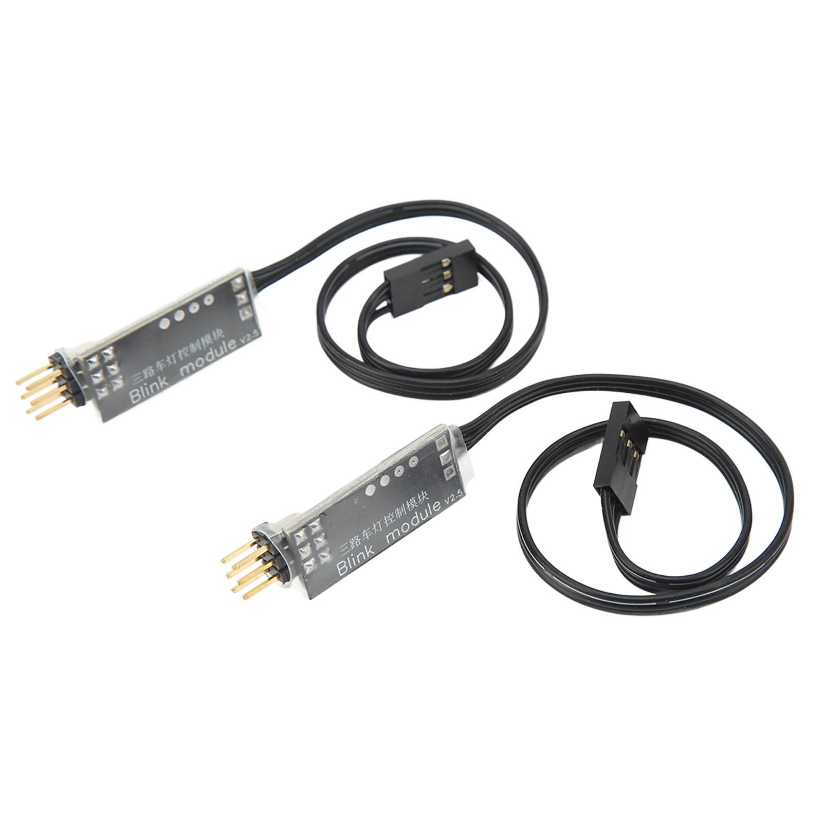 

2pcs RC Car Light Receiver Cord Switch Third Channel RC Light Receiver Controlled Switch with Burst Flash Breathing Mode