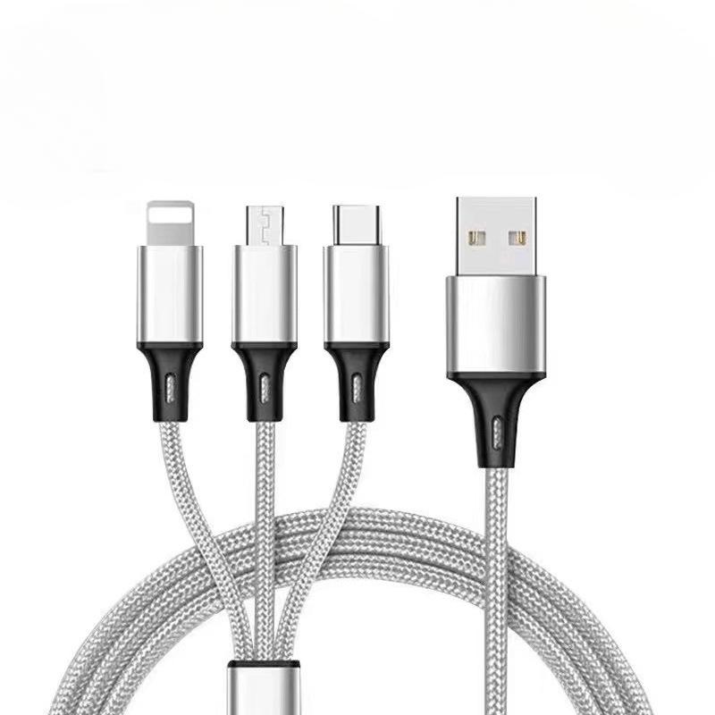 USB kabel pro rychlé nabíjení univerzálního multifunkčního kabelu 3 v 1 pro mobilní telefon Samsung typu C