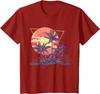 Retro Palm Trees Beach Sunset Tropical Summer TShirt