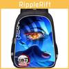Demon Slayer Student Backpack With Dual Layer Design And Durable Oxford Material For Daily Use