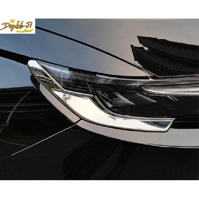 2PCS For Honda CRV CR-V -2024 ABS Chrome Front Headlight Eyelid Strip Trim