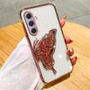 Gradient Glitter Butterfly Quicksand Phone Case For Samsung A15 A35 A55 A25 A05S A54 A34 A24 A14 A13 A33 A53 Soft Silicone Cover