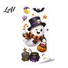 Reusable Decorative Window Sheets Halloween Static Clings Spooky Ghost Floral Skull Stickers Cling Decals for Glass No-Adhesive Party Indoor Outdoor