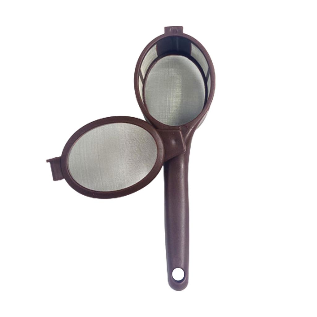 Plastic Teas Strainer Fine Mesh with Comfortable Nonslip Hanging Handle Spoon Coffee Filter Grease Kitchen Supplies