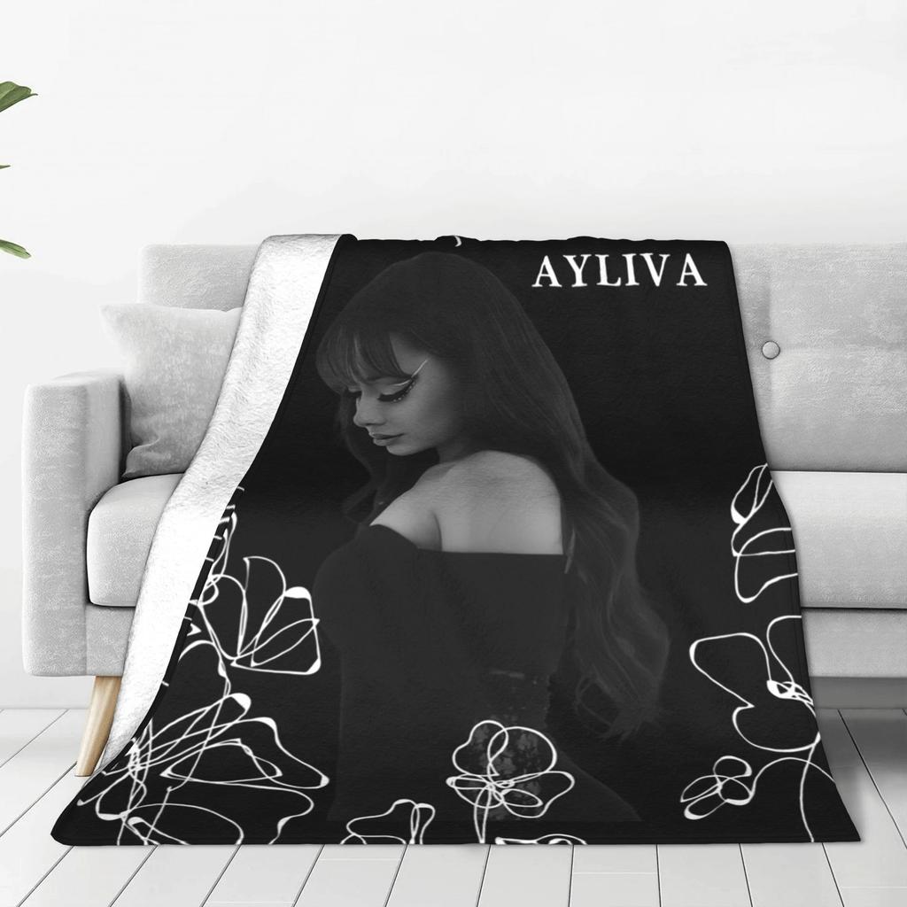 Flannel Throw Blanket Ayliva In Liebe Flower Warm Plush Blankets Soft Bedspread for Bed Living room Home Picnic Couch