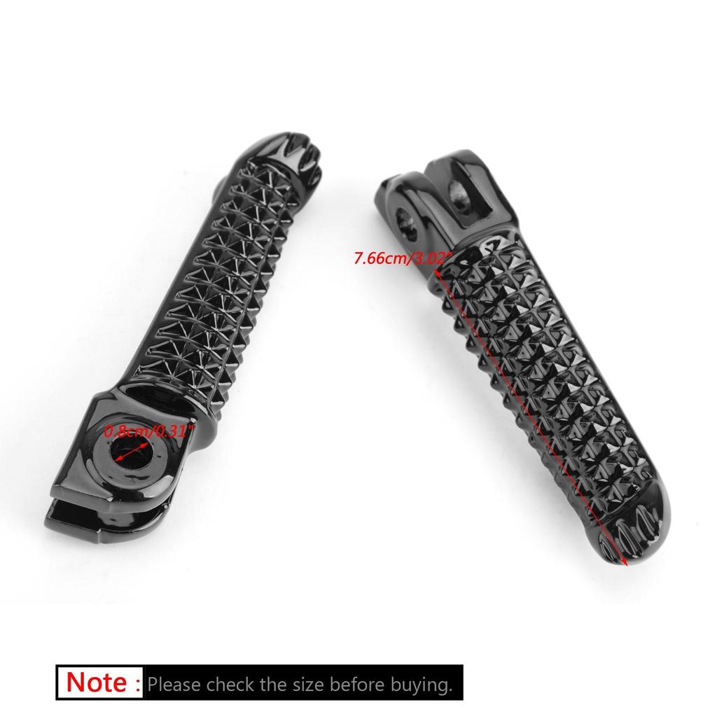 Front Foot Peg Footrest For Yamaha Yzf R1 1998-2014 R6 1999-2014 R6S 2003-2008 Black