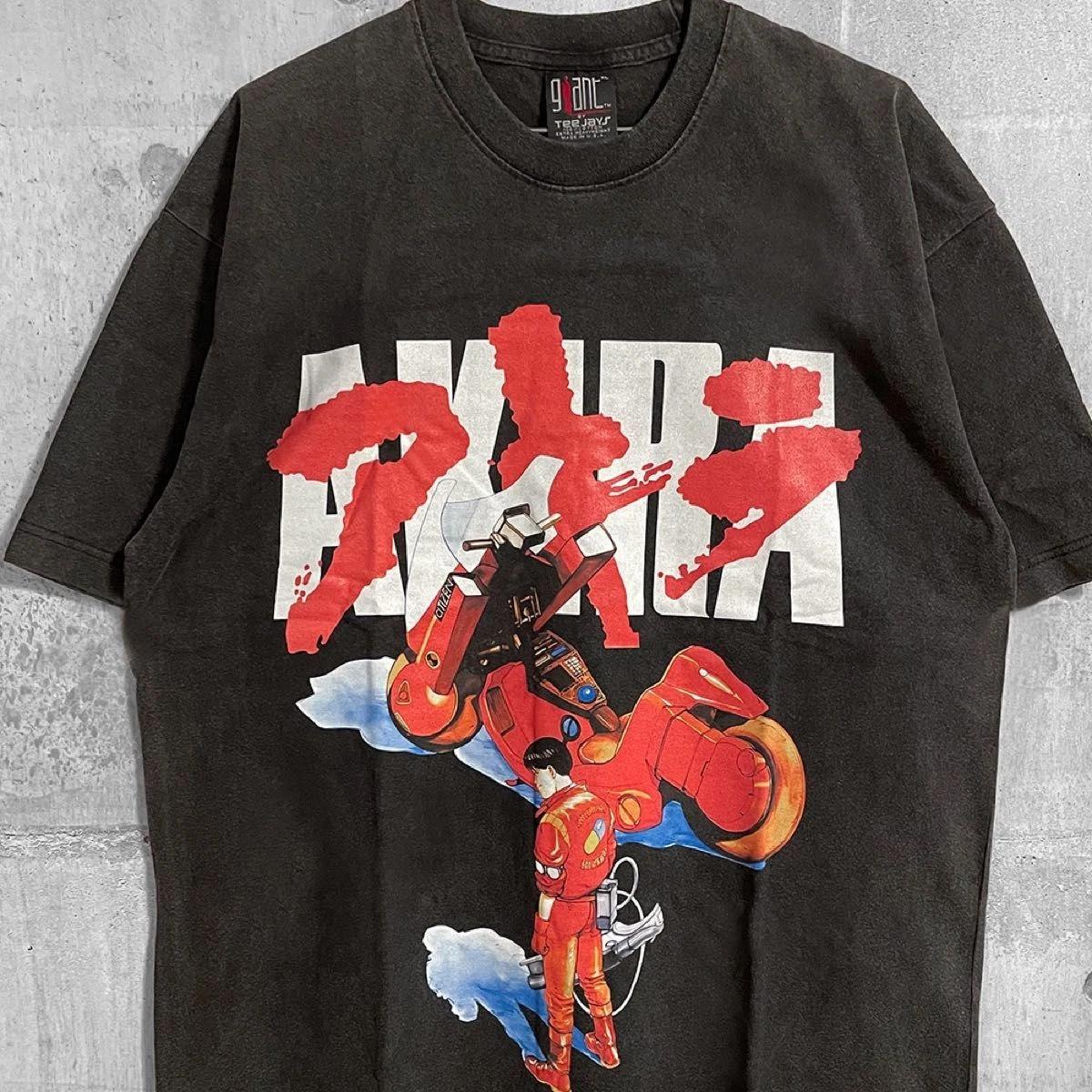 AKIRA Kaneda Tetsuo Graphic T-Shirt XL Black Cyberpunk Anime Tee L