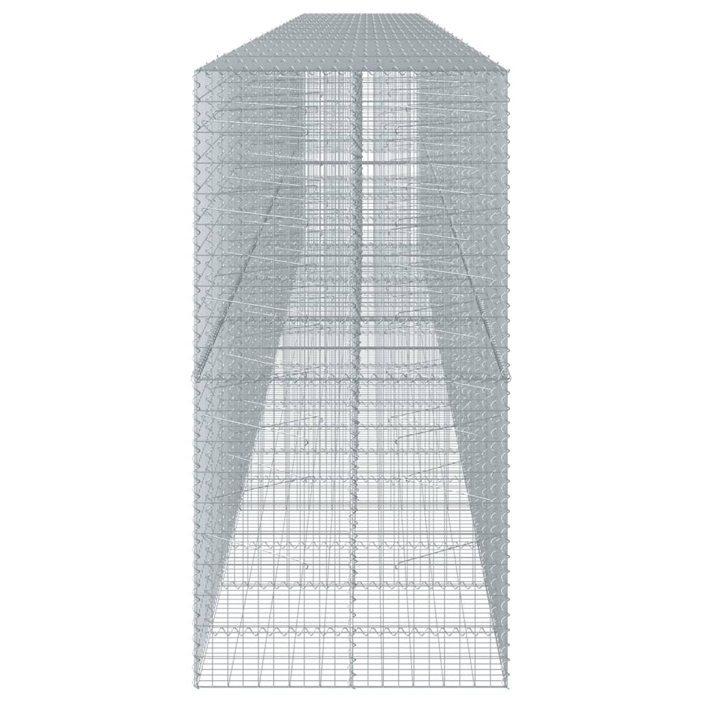 Gabion with Lid 1000x100x200 Cm Galvanized Iron